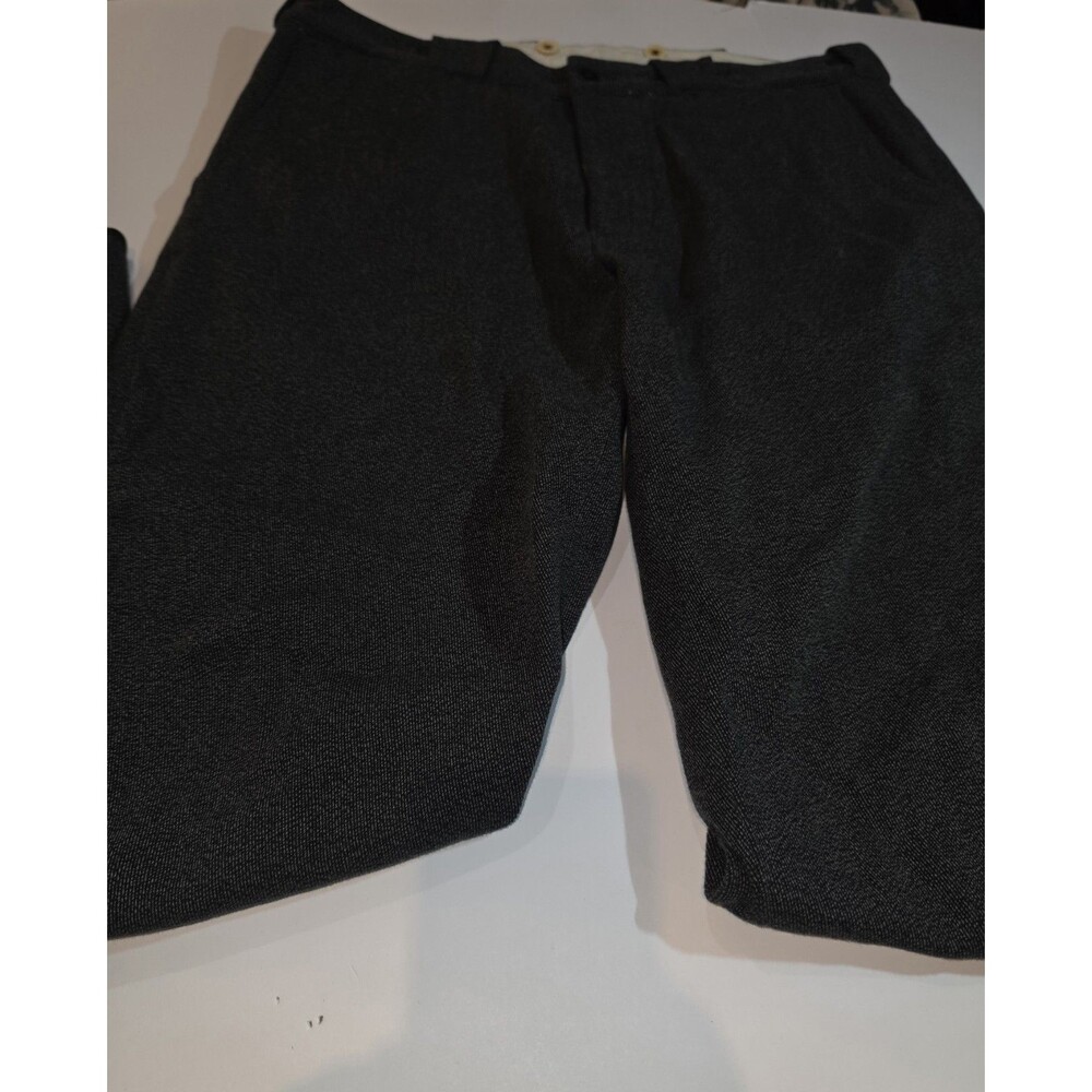 Polo Ralph Lauren Charcoal Grey Heather Textured Pants Mens 36x32 Ankle Zipper